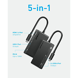 Anker 332 USB-C Hub (5-in-1) Black