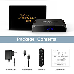 Box Android TV 8K Ultra 4GB+64GB Smart Media Player Avec Télécommande Vocale YONIS