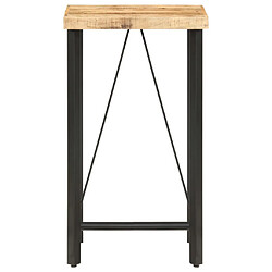 vidaXL Table de bar 60x60x107 cm Bois de manguier brut