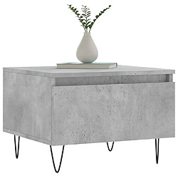 Avis Maison Chic Lot de 2 Tables basses,Table Console pour salon gris béton 50x46x35 cm bois d'ingénierie -MN20353