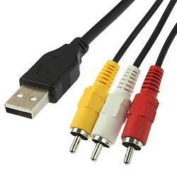 Wewoo Câble USB vers 3 x RCA, Longueur: 1.5m