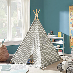 SoBuy OSS03 Tipi Enfant Tente pour Enfant avec Tapis De Sol Indian Teepee Tente de Jeu