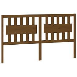 vidaXL Tête de lit Marron miel 155,5x4x100 cm Bois massif de pin