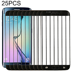 Wewoo Film de verre trempé 25 PCS Pour Galaxy S6 Edge Plus / G928 0.3mm 9H Dureté de la surface 3D Antidéflagrant Colorisé Galvanoplastie Plein Écran Noir