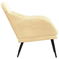 Avis vidaXL Fauteuil Crème 63x76x80 cm Velours