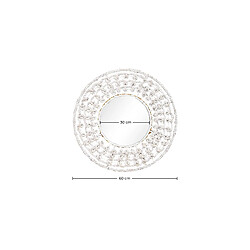 Acheter ICONIK INTERIOR Miroir Mural - Design Rond Blanc Boho Bali (60 cm) - Lenai Blanc