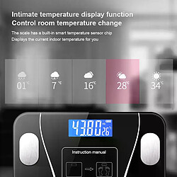 Avis Balance de graisse corporelle intelligente Balance de pesée électronique de charge Balance domestique Balance de graisse adulte Bluetooth Peser