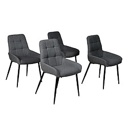 Le Quai Des Affaires Lot de 4 chaises ARTY/ Gris foncé