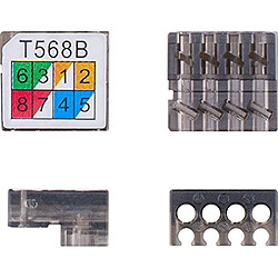 Goobay RJ45 réseau Adaptateur CAT 6 [1x LSA - 1x LSA] gris, rouge pas cher