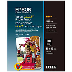 Epson Value Glossy 10x15 cm (C13S400039) - Papier photo glacé 10 x 15 cm (100 feuilles) EPSON Value Glossy 10x15 cm (C13S400039) - Papier photo glacé 10 x 15 cm (100 feuilles)