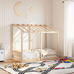 Avis Vidaxl Lit pour enfants avec toit 80x160 cm bois massif de pin