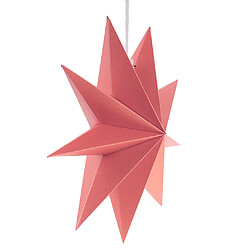 Nouveauté Papier 3D 9 Star Star Christmas Halloween Décoration Suspendue Rose pas cher