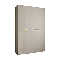 Abiks Meble Armoire à portes battantes Como 1 245,5/160/40 3 portes (cachemire/doré)