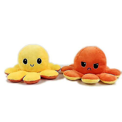 Universal Soft simulation réversible Poupées de jouets en peluche (jaune orange)