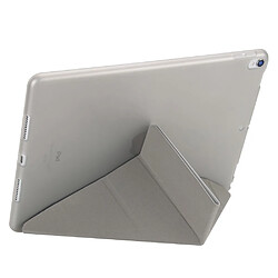 Avis Etui en PU stand en origami gris pour votre Apple iPad Air 10.5 (2019)/Pro 10.5 pouces (2017)