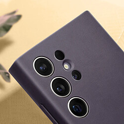 Avis BIGBEN Coque en cuir pour Samsung Galaxy S24 Ultra Violet Foncé