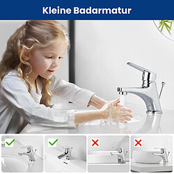 2PCS Cecipa max Robinet de Salle de Bain avec Garniture de Vidage - Mitigeur de Lavabo avec Tirette - Robinet de Lavabo Chrome,EU Modèle pas cher