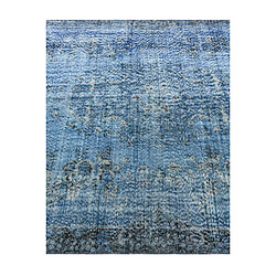 Vidal Tapis de laine 302x183 Bleu Ultra Vintage pas cher