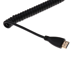 Avis 1080p hdmi mâle à spirale mâle enroulé câble de ressort étiré pour appareil photo reflex