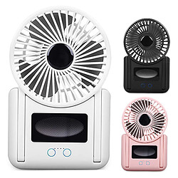 Ventilateur À Piles, Petit Ventilateur Portatif Rechargeable Avec Un Flux D'Air Puissant Fonctionnement Silencieux Vitesse Portable Réglable