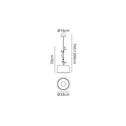 Luminaire Center Suspension Sabina Immitation bois 1 ampoule 100cm