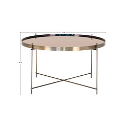 Acheter Lisa Design Glina - table basse - métal et verre - 70 cm