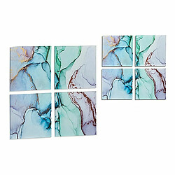 Gift Decor Cadre Toile Marbre Bleu (4 Pièces)