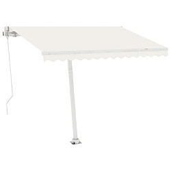 Maison Chic Auvent manuel rétractable,Store manuel de porte sur pied 300x250 cm Crème -GKD11174