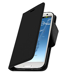 Avizar Housse Samsung Galaxy S3 Etui Porte-carte Fonction Stand Fancy Style - noir