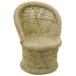 Avis Aubry Gaspard Fauteuil et tabouret pour enfant en roseau (Lot de 2).