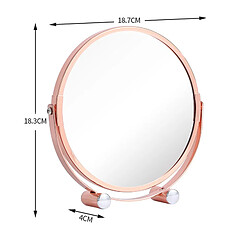 Universal Loupe de bureau de la salle de bains miroir de maquillage rose or rond miroir de maquillage double face chambre à coucher table debout miroir gratuit pas cher