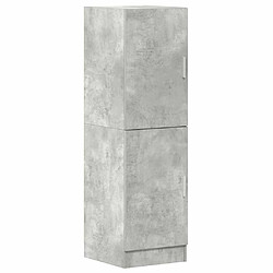 vidaXL Armoire de cuisine gris béton 38x41,5x131,5 cm bois ingénierie