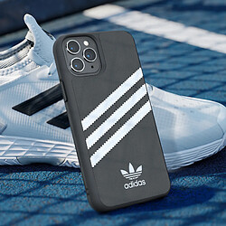 Avis Adidas Coque pour iPhone 11 Pro Max Bords Surélevés 3 Stripes Blanc / Noir