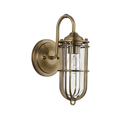 Elstead Lighting Applique murale salle de bains Feiss Verre transparent,acier Laiton antique foncé