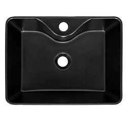 Avis ML DESIGN MODERN LIVING Lavabo en céramique noir mat vasque à poser pour salle de bain 490x365x140 mm