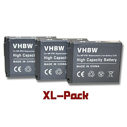 Vhbw 3 batteries 700mAh (3.6V) pour caméscope Sony DSC-F88, DSC-G1, DSC-P100, LJ, DSC-P100, R, DSC-P100, S, DSC-P120, DSC-P150 remplace Sony NP-FR1.