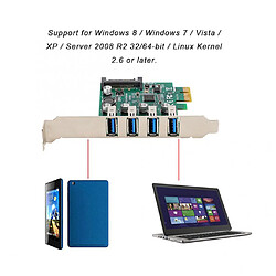 Carte d'Interface PCI Express d'Extension USB 3.0 pas cher