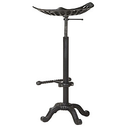 Avis vidaXL Tabouret de bar Noir Fonte