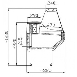 Vitrine Réfrigérée Horizontale Vinnie - Profondeur 825 - Combisteel