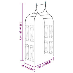 vidaXL Arche de jardin Design de piquet plantes grimpantes Vert foncé pas cher