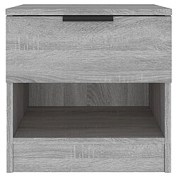 Acheter vidaXL Tables de chevet 2 pcs Sonoma gris Bois d'ingénierie