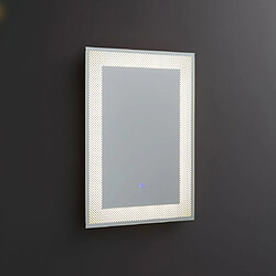 Kiamami Valentina MIROIR RECTANGULAIRE 50X70 DÉCORÉ ET ÉCLAIRÉ PAR DES LEDS