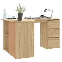 Acheter Maison Chic Bureau solide,Table de travail,Bureau d'ordinateur d'angle Chêne sonoma 145x100x76 cm Aggloméré -GKD64790