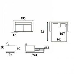 Acheter Inside 75 Canapé lit 3 places MASTER convertible EXPRESS 140 cm Tweed Cross rouge MATELAS 18 CM INCLUS