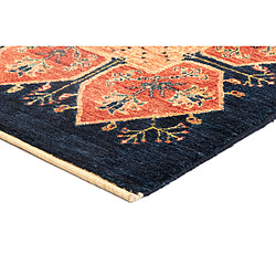 Avis Vidal Tapis de couloir en laine 207x78 bleu Kashkuli