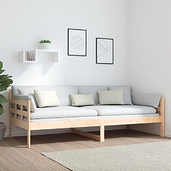 Avis vidaXL Lit de jour sans matelas bois de pin massif 90x200 cm