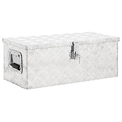 vidaXL Boîte de rangement Argenté 70x31x27 cm Aluminium 