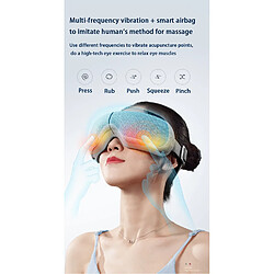 Acheter Universal Smart Airbag Vibration Eye Masser Protein Cortex Graphene Chauffage Musique Bluetooth Soulagement de la fatigue et des cernes | Appareil de massage des yeux (gris)