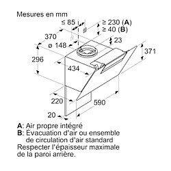 Avis Hotte décorative inclinée 60cm 60db 399m3/h - dwk67em60 - BOSCH