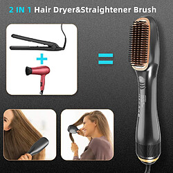 Universal Sèche-cheveux en céramique à un pas Brosse à lisser 1200W Brosse à lisser ionique Carding pour sèche-cheveux Maison Salon & Voyages |